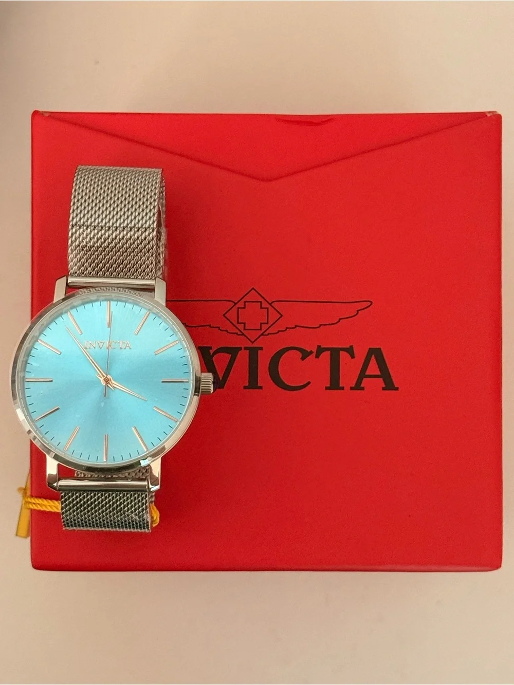 Invicta Women’s Ice Blue Mesh Strap Watch 48844 NEW 38mm